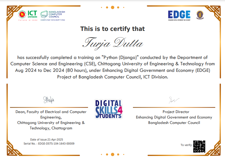 Python(Django) Training Certification — EDGE Program
